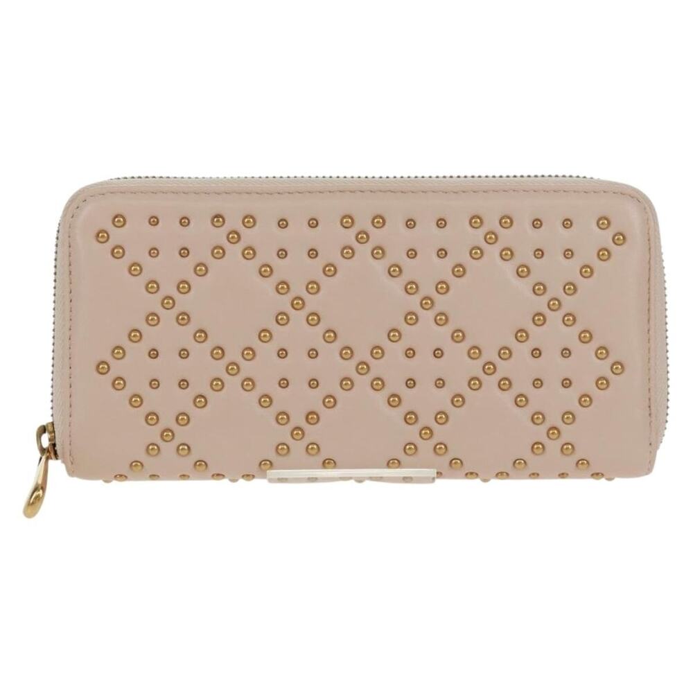 Dior Cannage Lambskin Studs Long Wallet Pink
